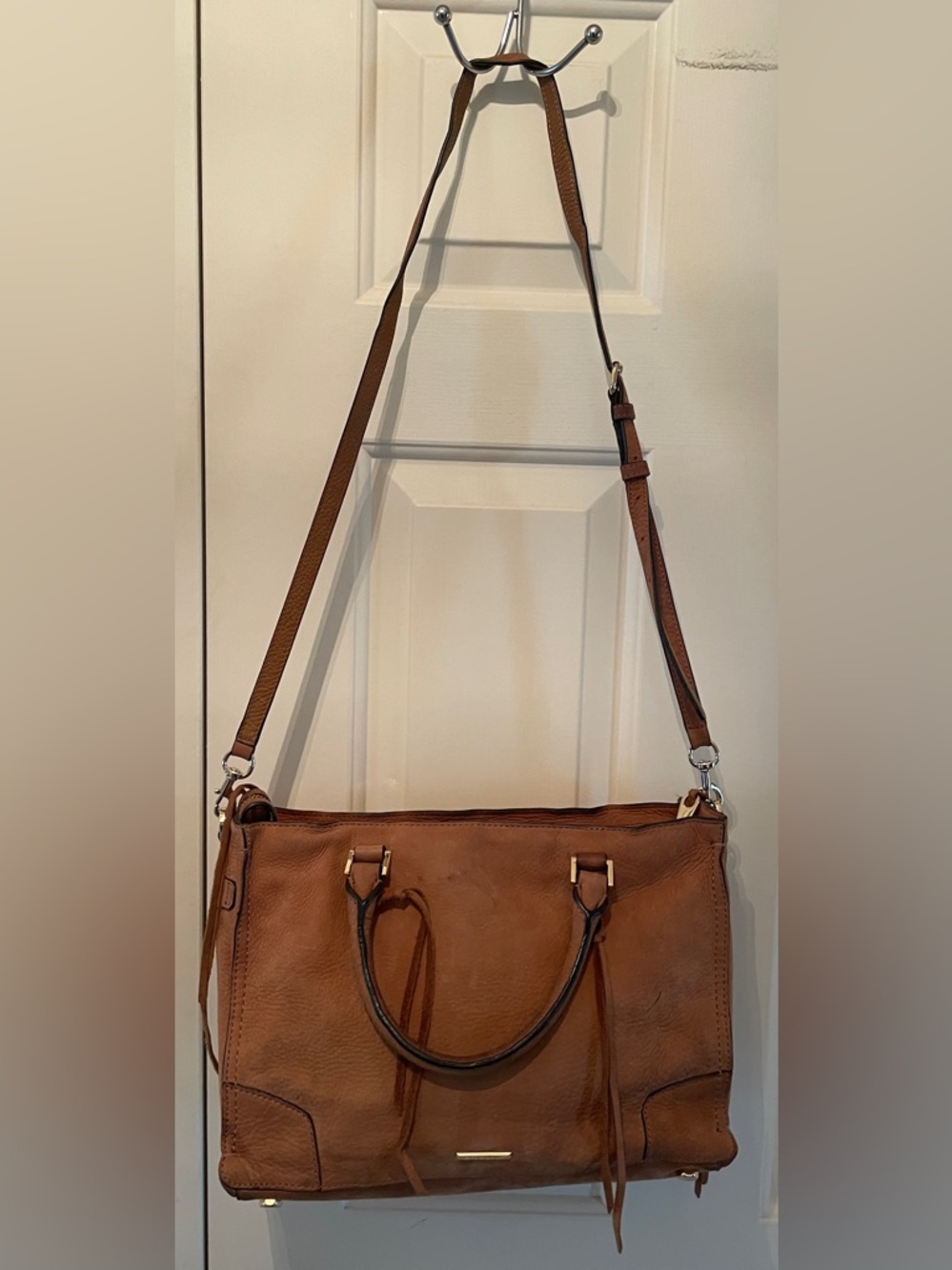 Rebecca Minkoff Brown Leather Satchel with Handles- crossbody attachment - Picture 13 of 15